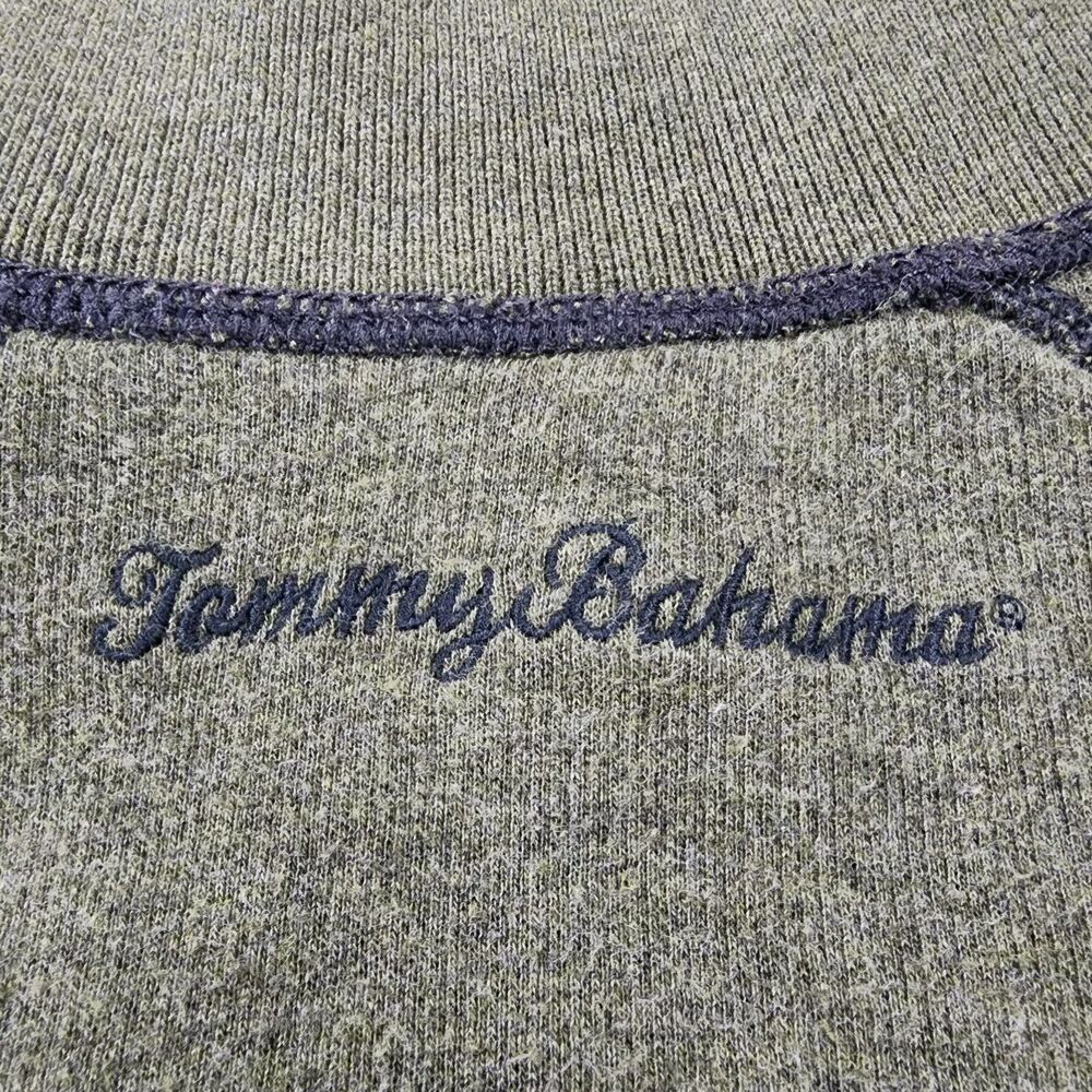 Tommy Bahama Sweater Mens XL Green Gray Flipsider 1/2 Zip Reversible Pullover - Picture 15 of 16